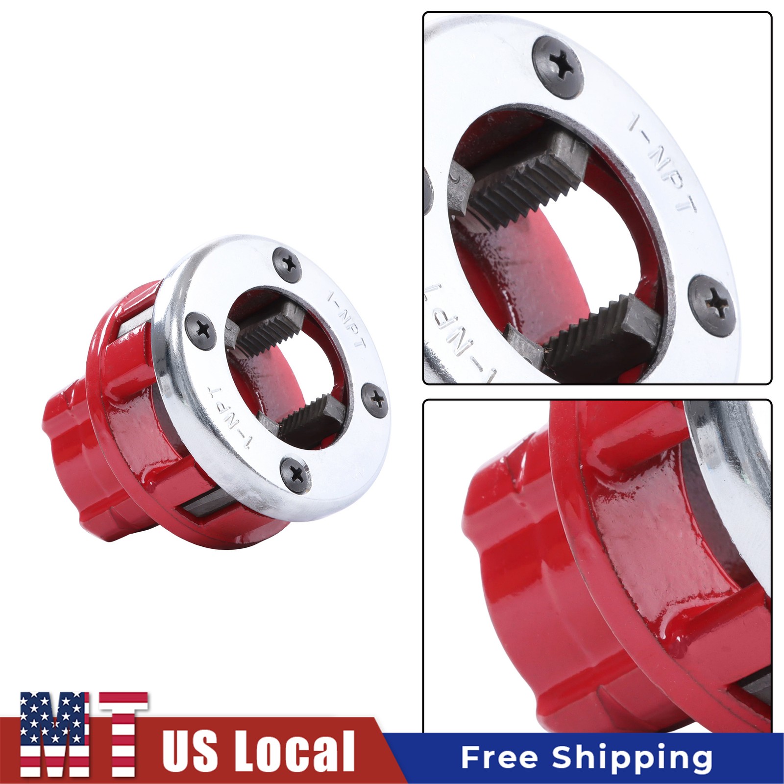 Ratchet Pipe Threader Die Set 1″ Replacement Kit Precision Cut