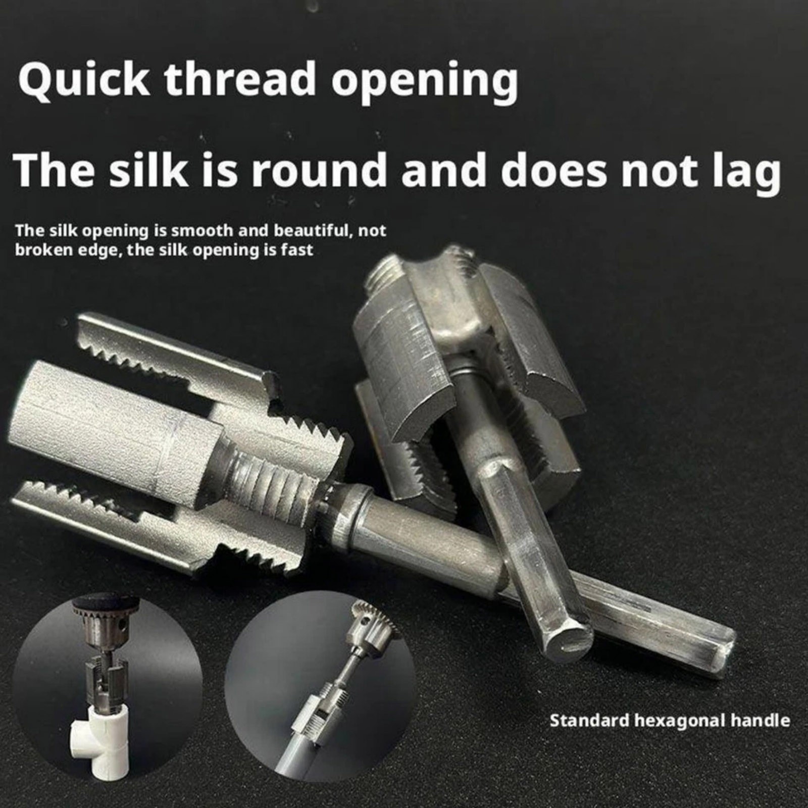 1× Integrated Internal and External Pipe Threading Repair Part Tool Set 1/2 inch