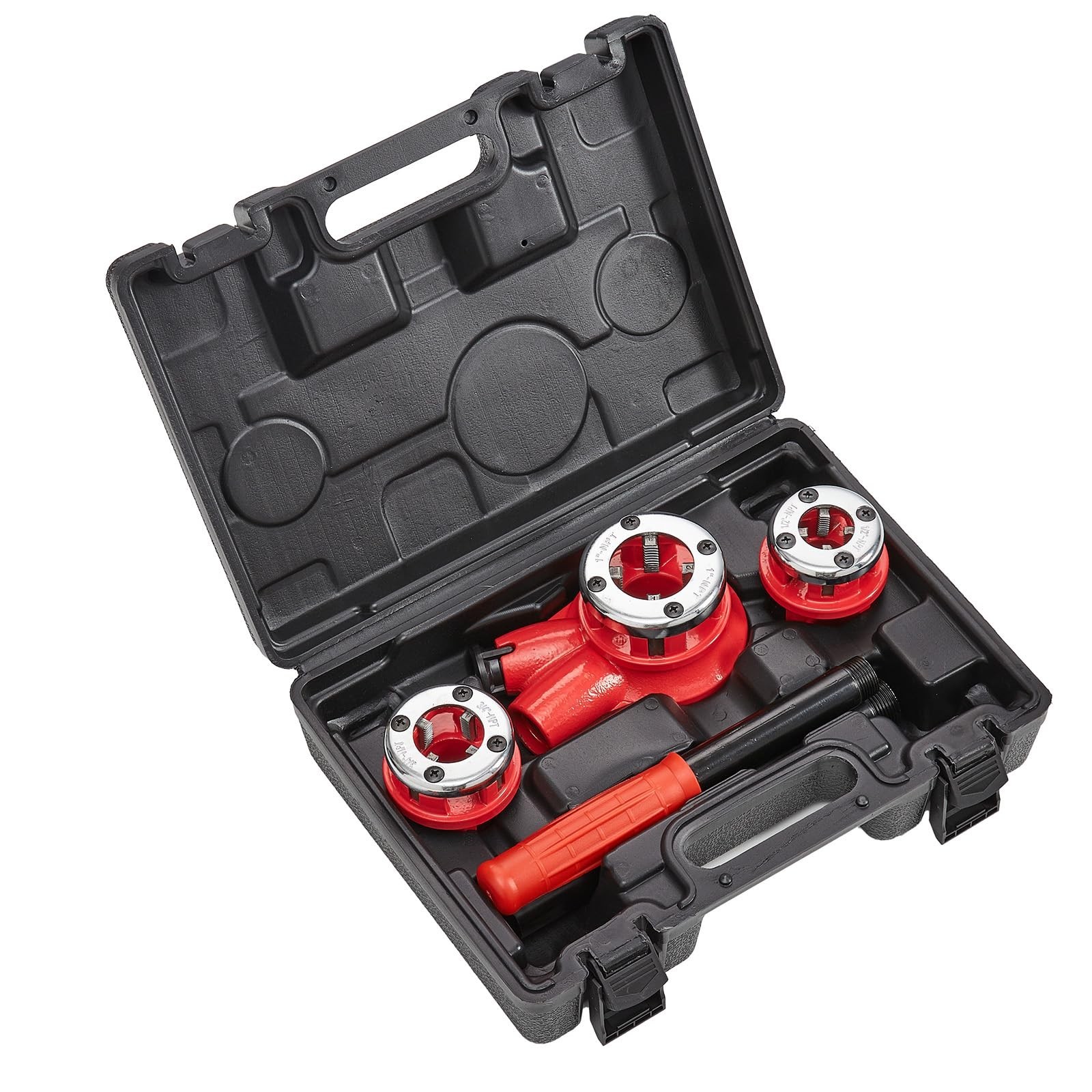 Portable Ratchet Pipe Threader Kit – 3 Dies (1/2″, 3/4″, 1″) for Plumbing Repair