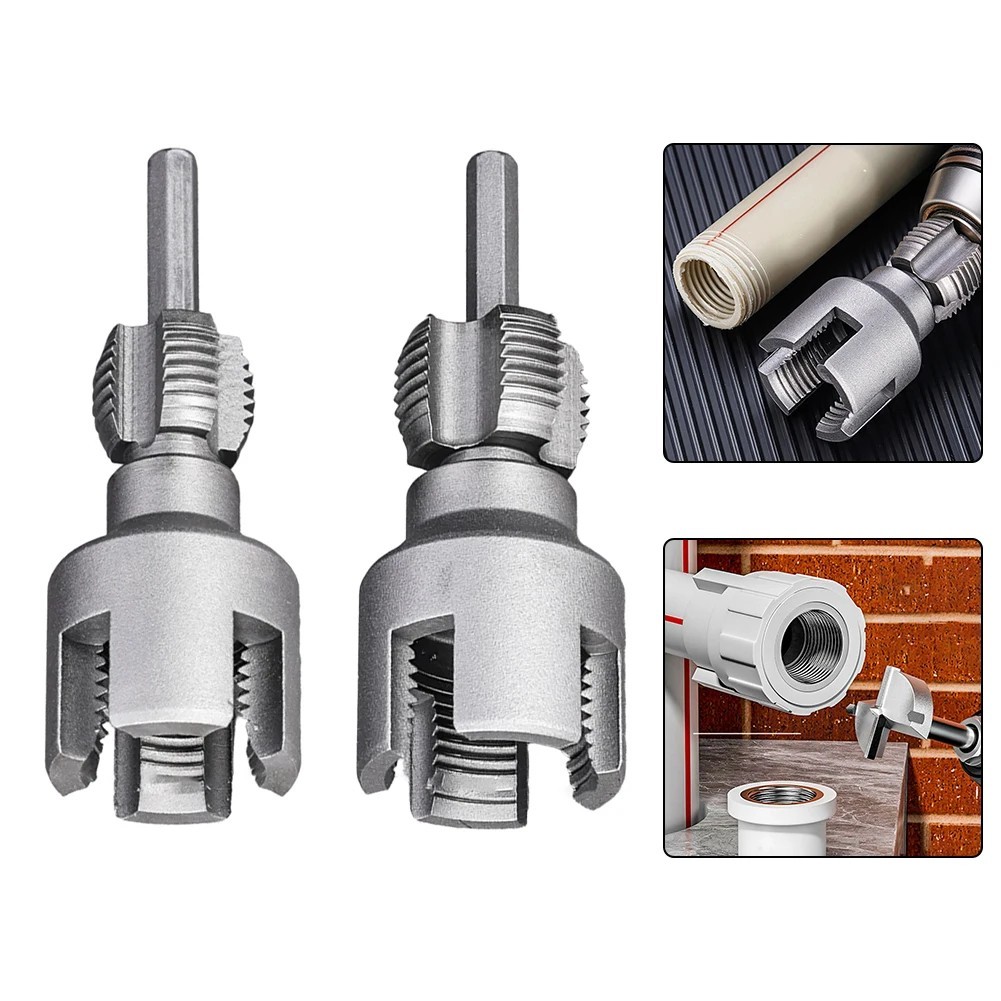 2PCS Pipe Threading Tool Set Internal External Thread Cutter for 20mm 25mm PVC