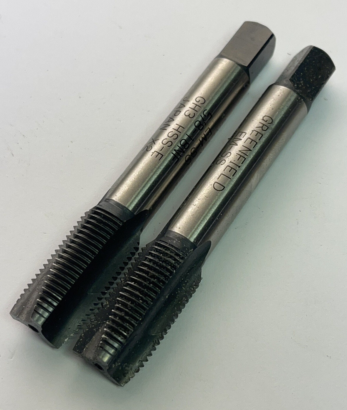 Lot Of 2 GREENFIELD 5/18-18NF GH3 HSS-E L1703 Threading Tap Japan Qty.2 (M37)