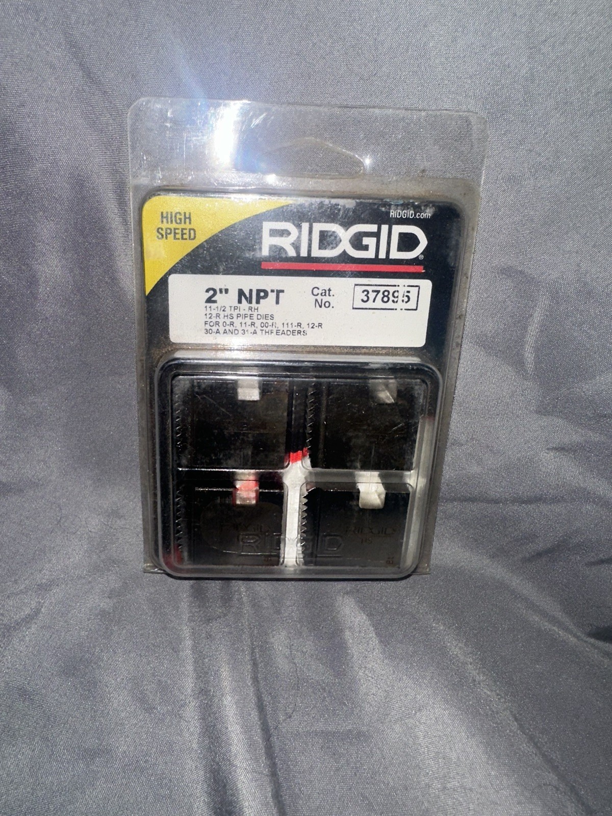 Rigid 37895, Manual Threading/Pipe and Bolt Dies Only, 2 in – 11-1/2 NPT, 12R,