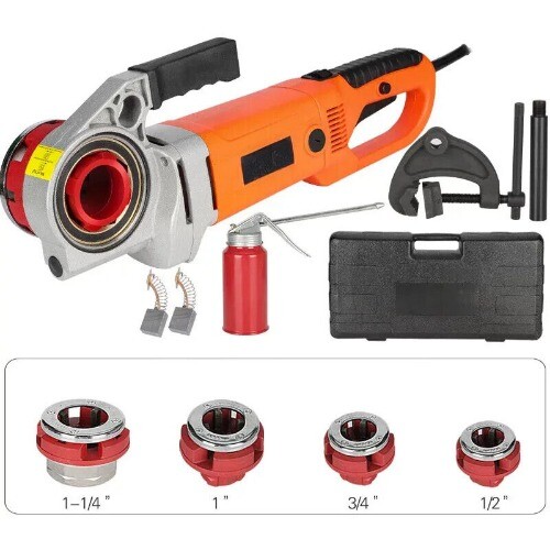 Hinged Plate Galvanized Pipe Threading Tool Electric Pipe Threading Machine