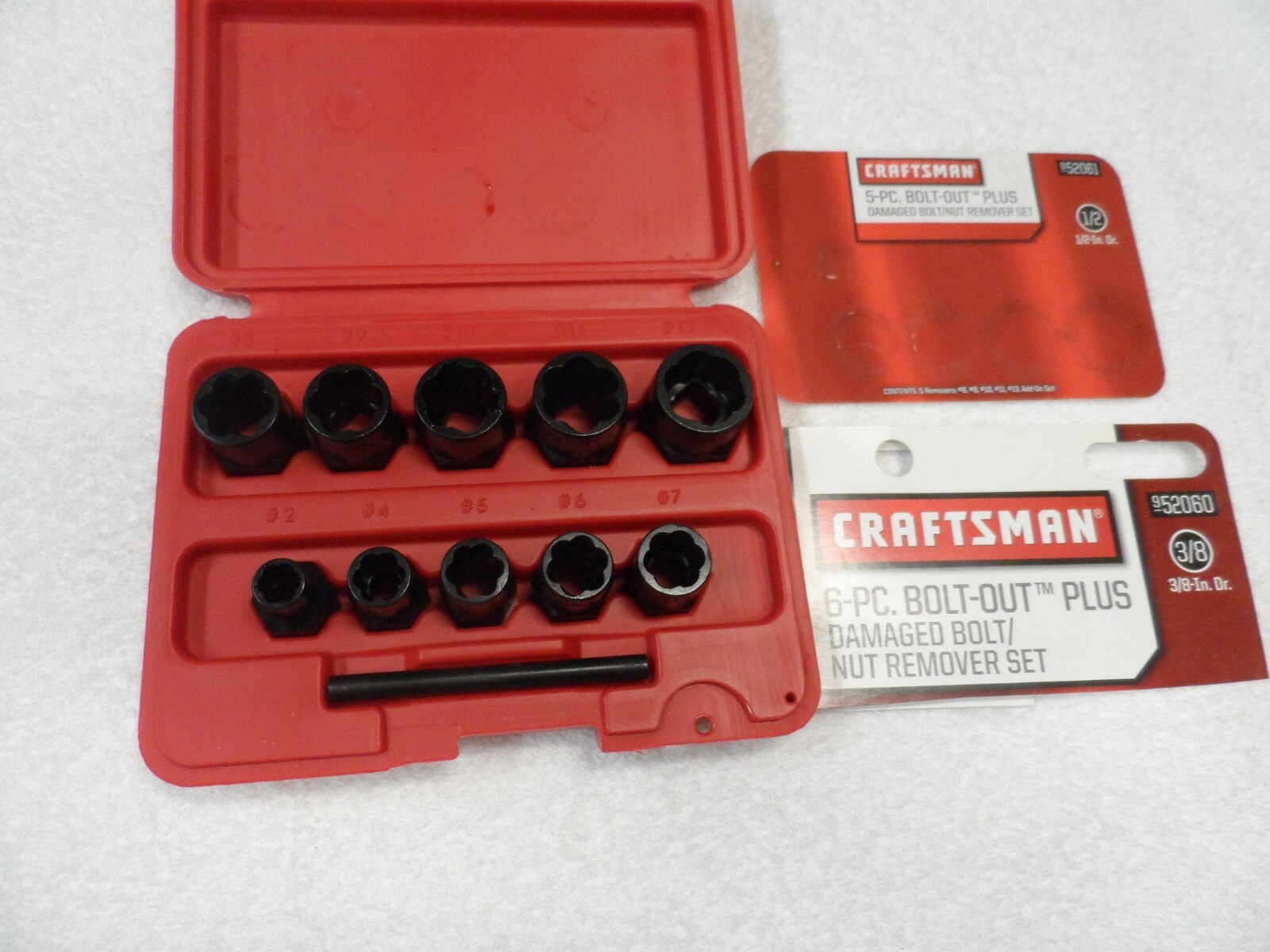 Craftsman 3/8″ 1/2″ Damaged Bolt Nut Remover Set – Part # 52060/52061