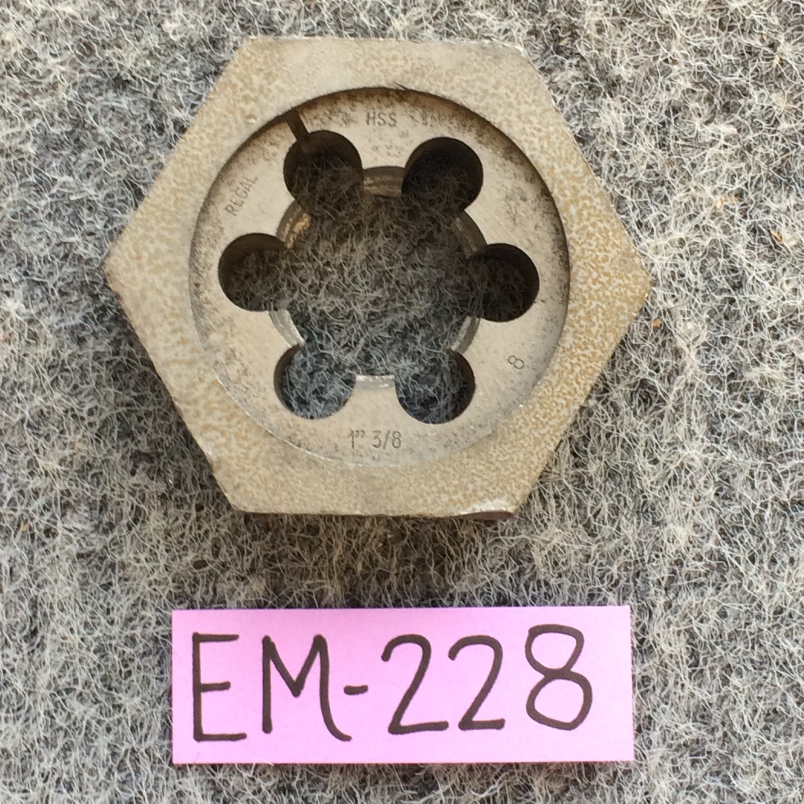 HSS Round Adjustable Die 1 3/8-8 Regal UNF and Hex Holder LATHE CNC BIT