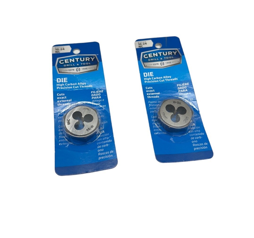Century Drill & Tool 96104, 10-24 NC, High Carbon Alloy Die (LOT OF 2) **SALE**