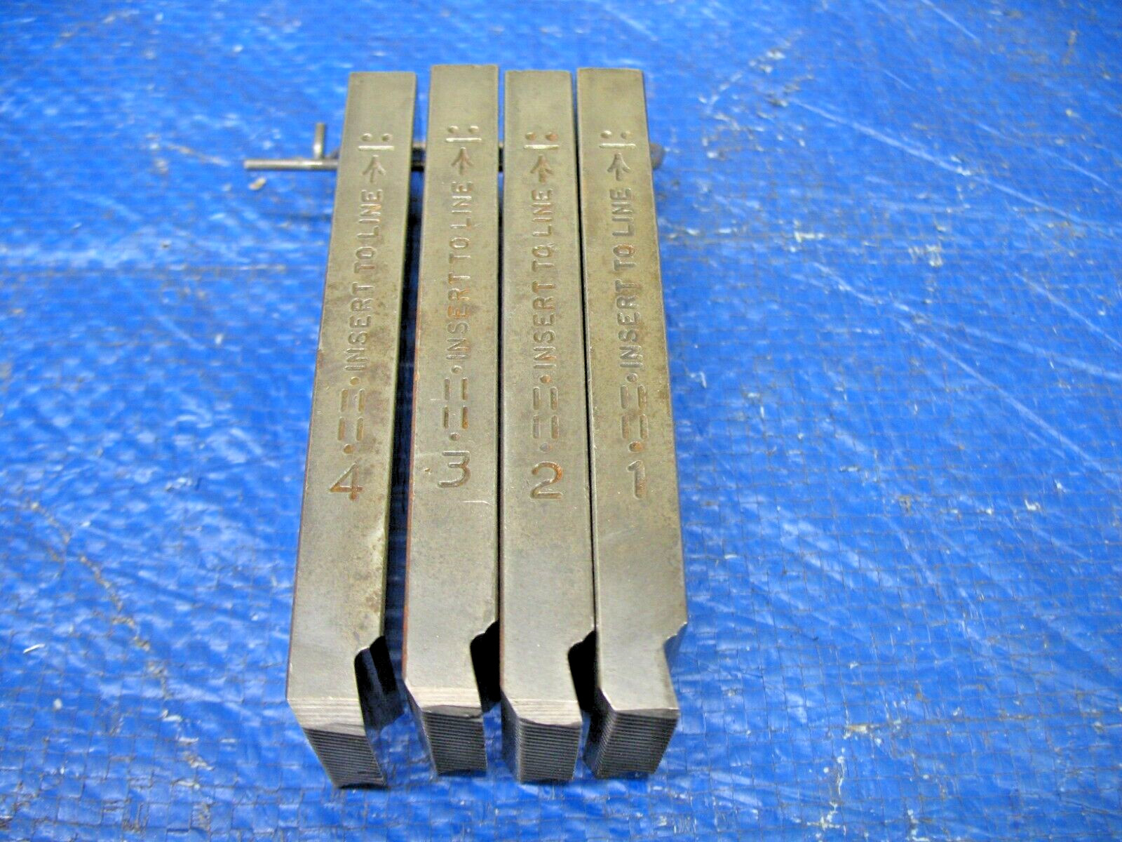 4 Count Ridgid 1/4″-20″ UNC Universal High Speed Bolt Dies Used