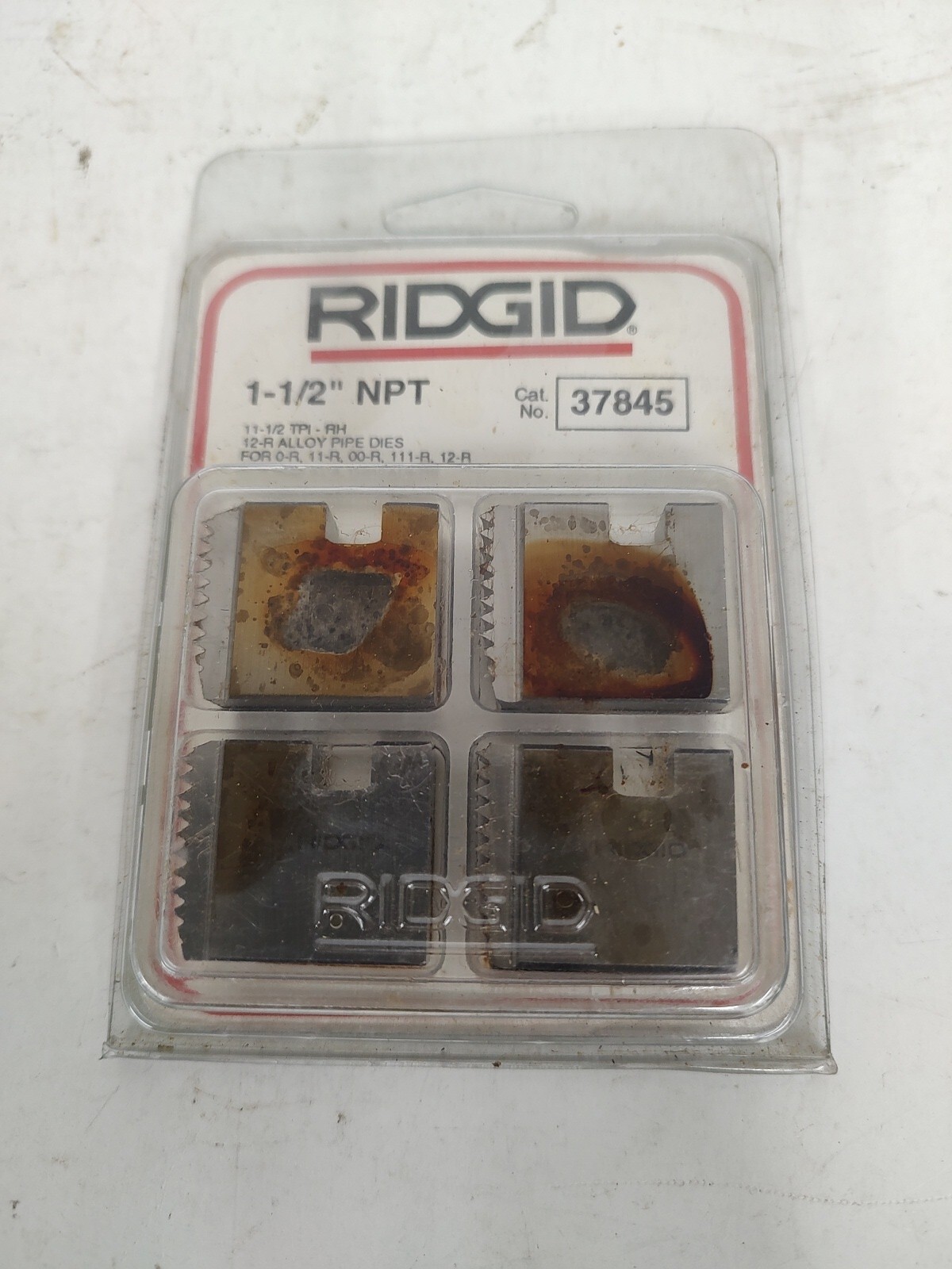 Ridgid 37845 1-1/2″ 11-1/2 NPT 12R Alloy Pipe Dies 0R 00R 11R 111R 30A 31A