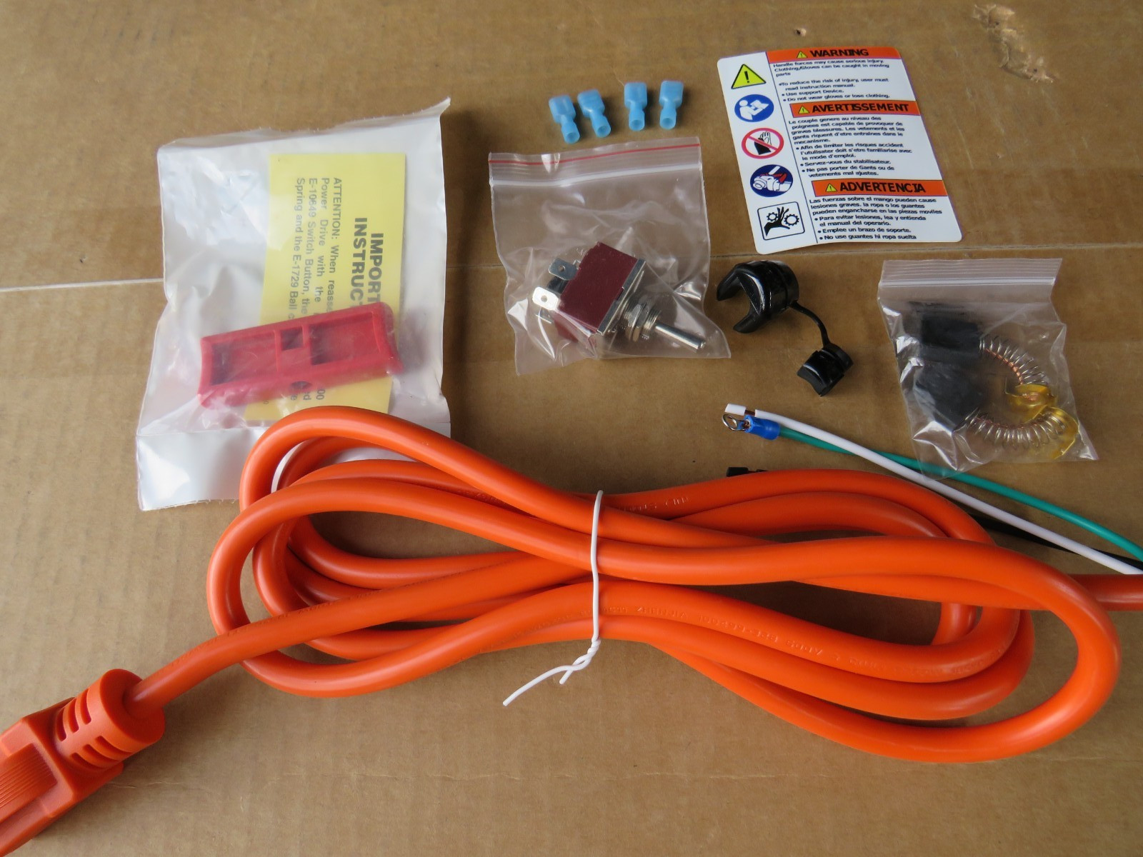 Ridgid 700 Threader repair kit, power cord, switch, button, parts, Brushes decal
