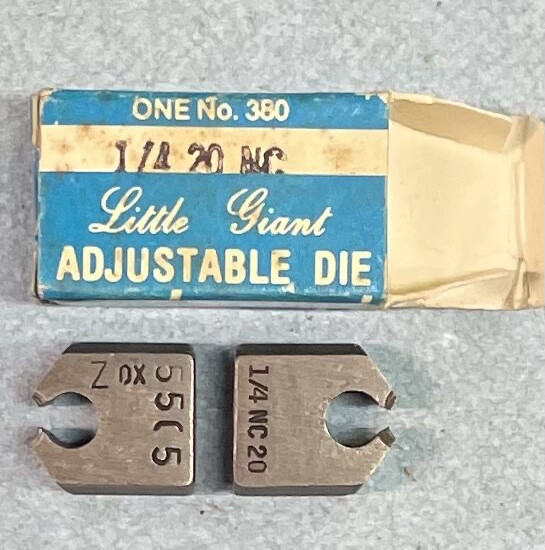 Little Giant Adjustable Thread Die 1/4″ – 20 NC (NOS)