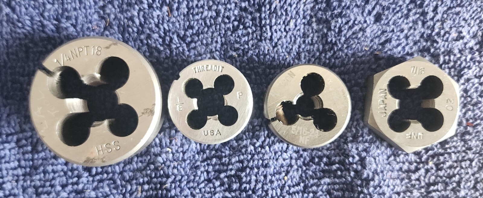 1/4-18 and 1/8 NPT, 5/16-24 and 7/19-20 Thread Die