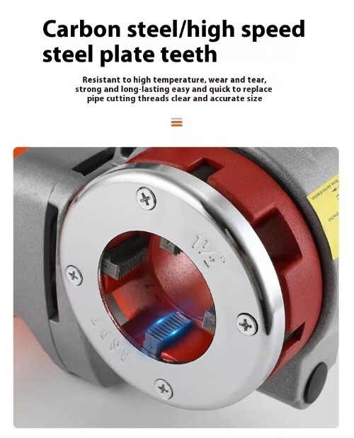 Hinged Plate Galvanized Pipe Threading Tool Electric Pipe Threading Machine