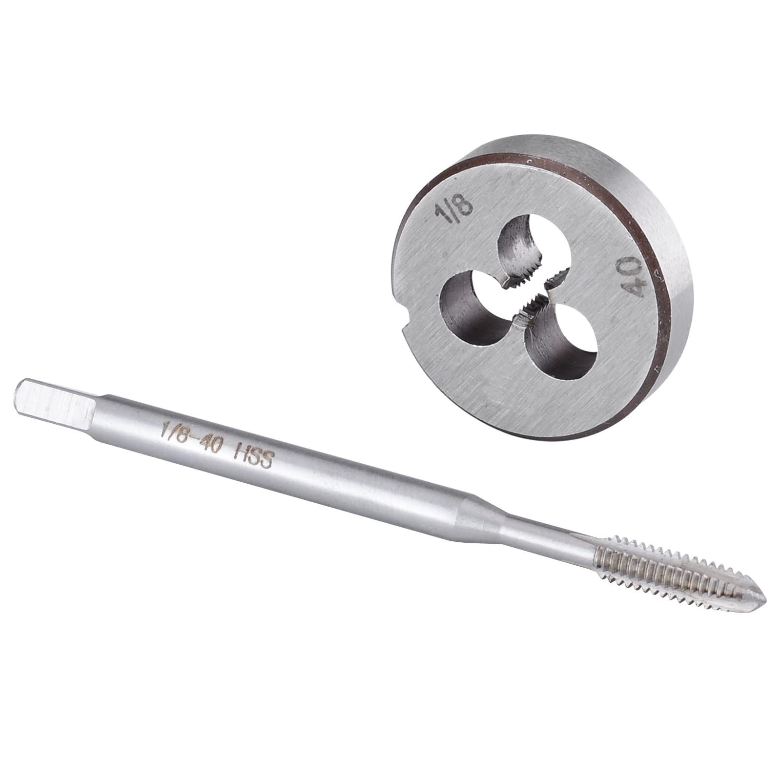 1/8″-40 UN Tap and Die Set, 1/8 X 40 UN Machine Thread Tap and round Die Right H
