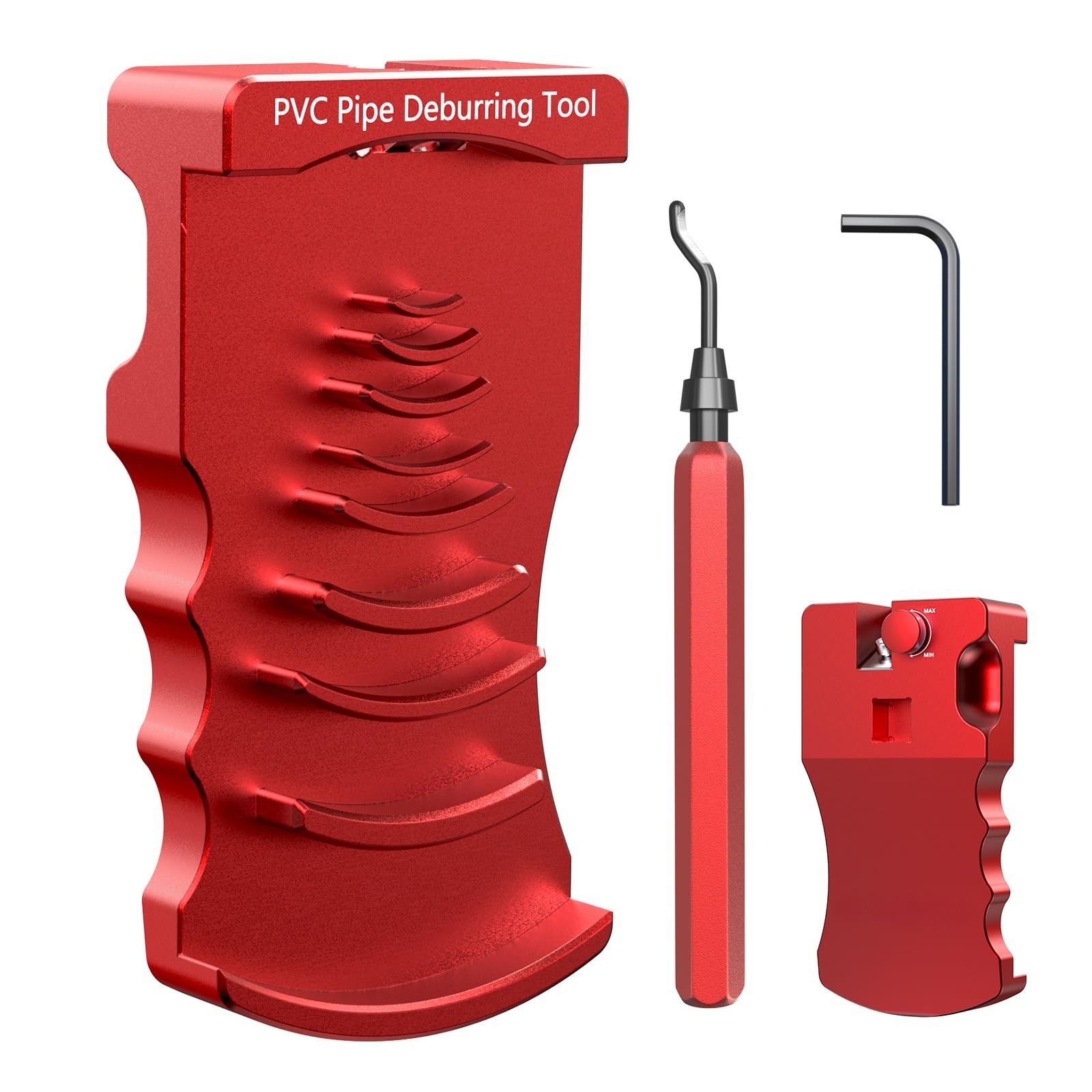 9-in-1 Adjustable PVC Pipe Deburring Tool Set, Chamfer & Reamer for Plumbing 0.5