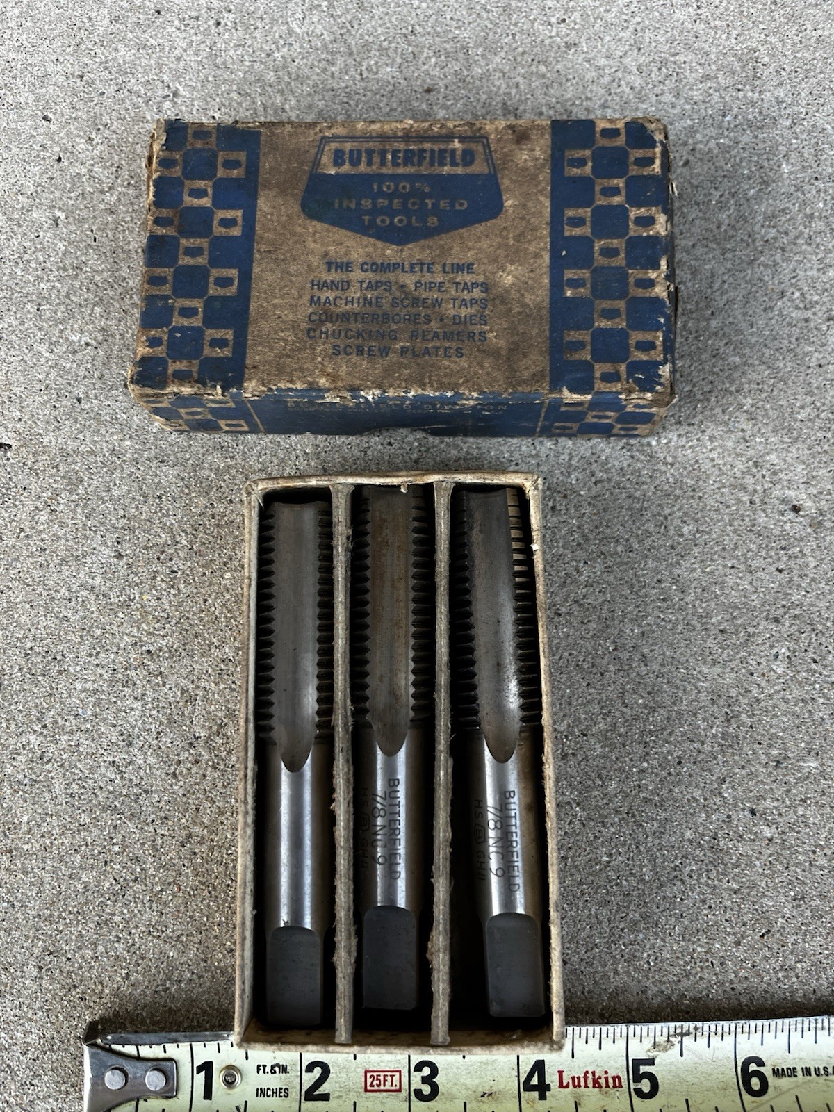 LOT OF 3 BUTTERFIELD HAND TAPS 7/8” NC 9 GH4 HS (c2)