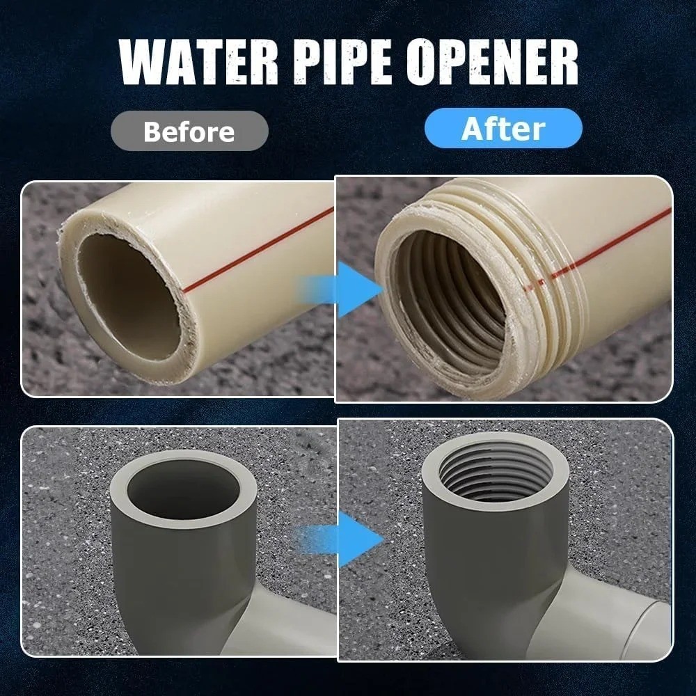 3pcs Internal and External Threading Tool,Suitable for 1/2″, 3/4″, and 1″ PVC/