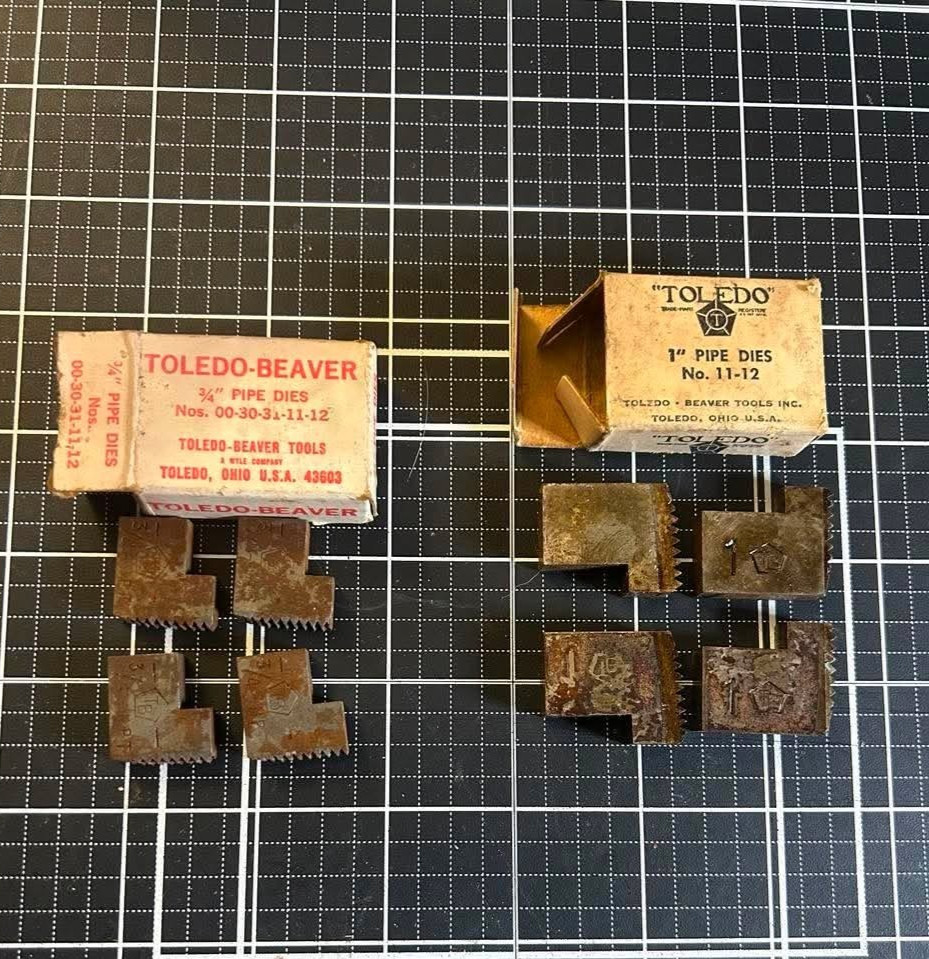 Lot of Vintage Toledo-Beaver Pipe Dies See Description for the Details NOS