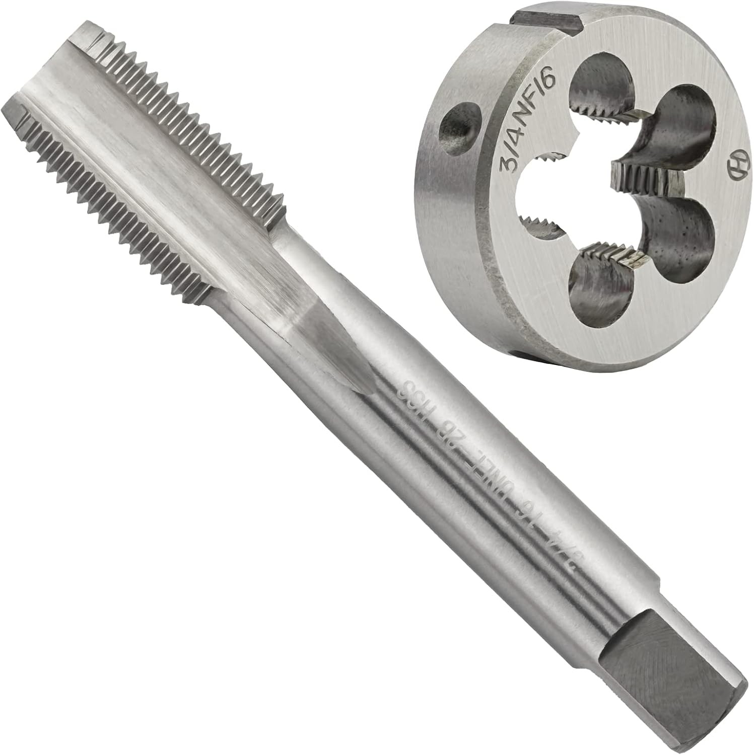 3/4″-16 UNF HSS Tap And Die Set, 3/4 x 16 UNF Machine Thread Tap And Round Th…