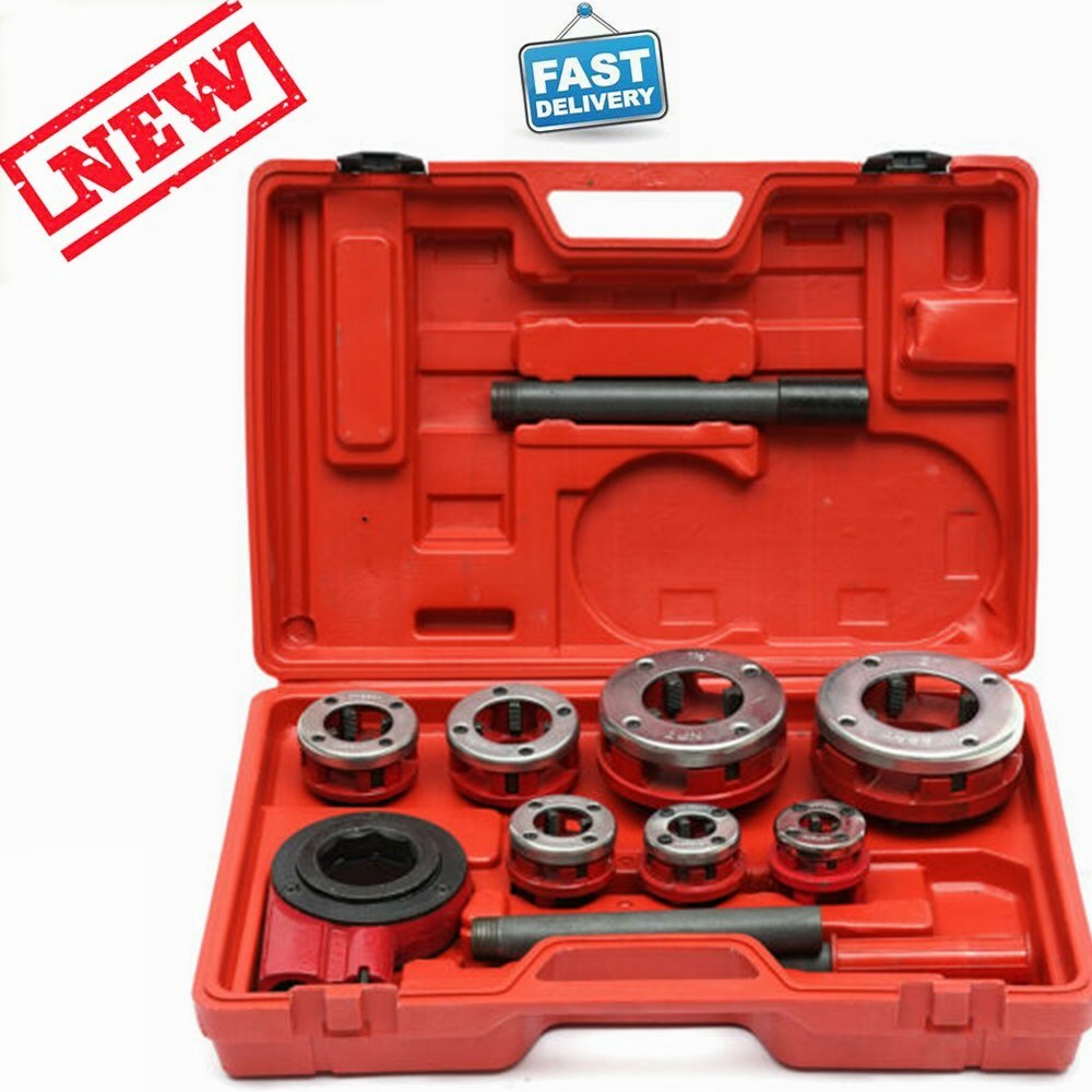 US NEW BSPT Pipe Threader 7 Stock Dies 3/8″, 1/2″, 3/4″,1″, 1-1/4″, 1-1/2″/ 2″