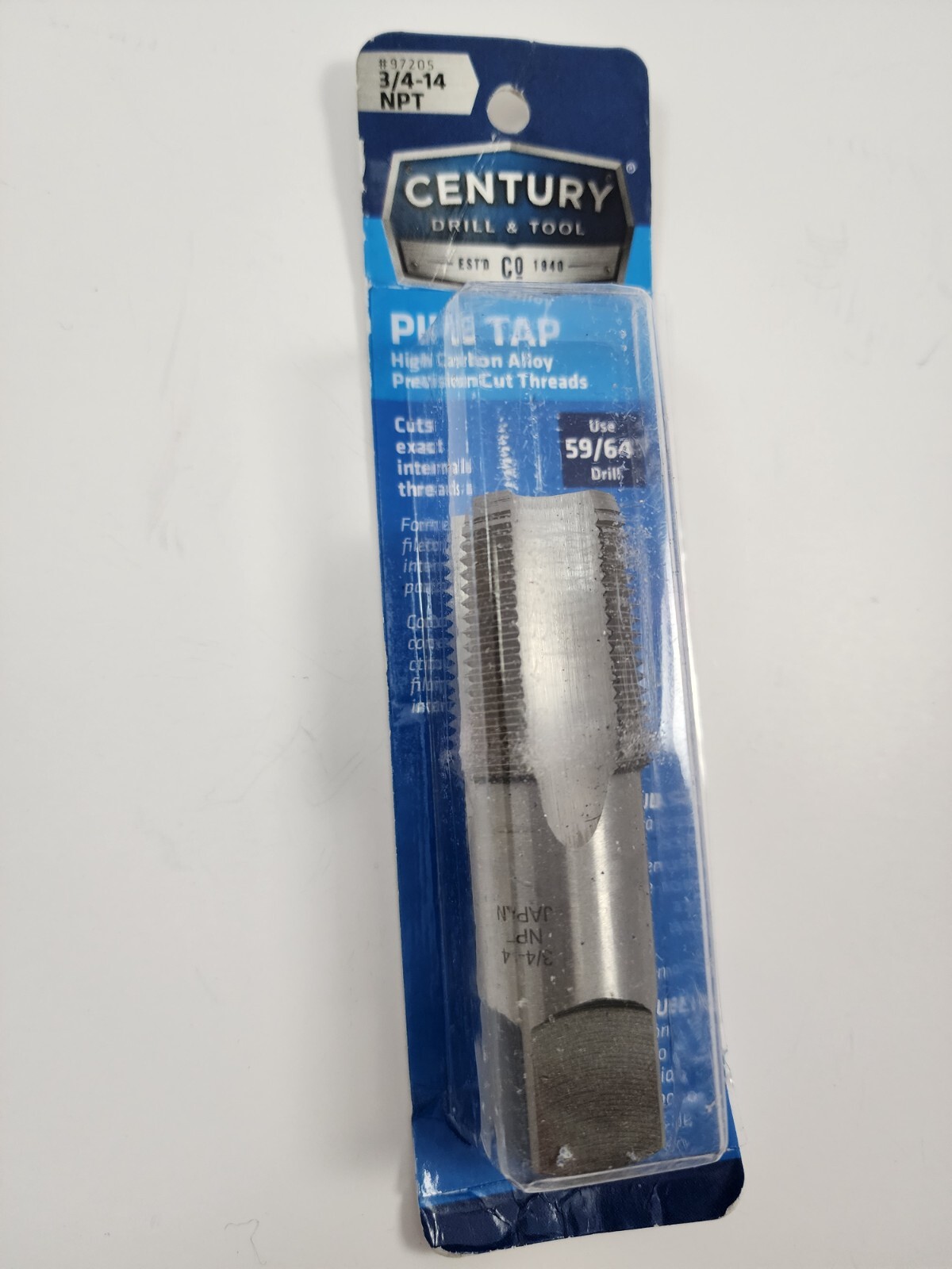 New Century Drill & Tool Co. pipe tap 3/4-14 NPT #97205 made in Japan