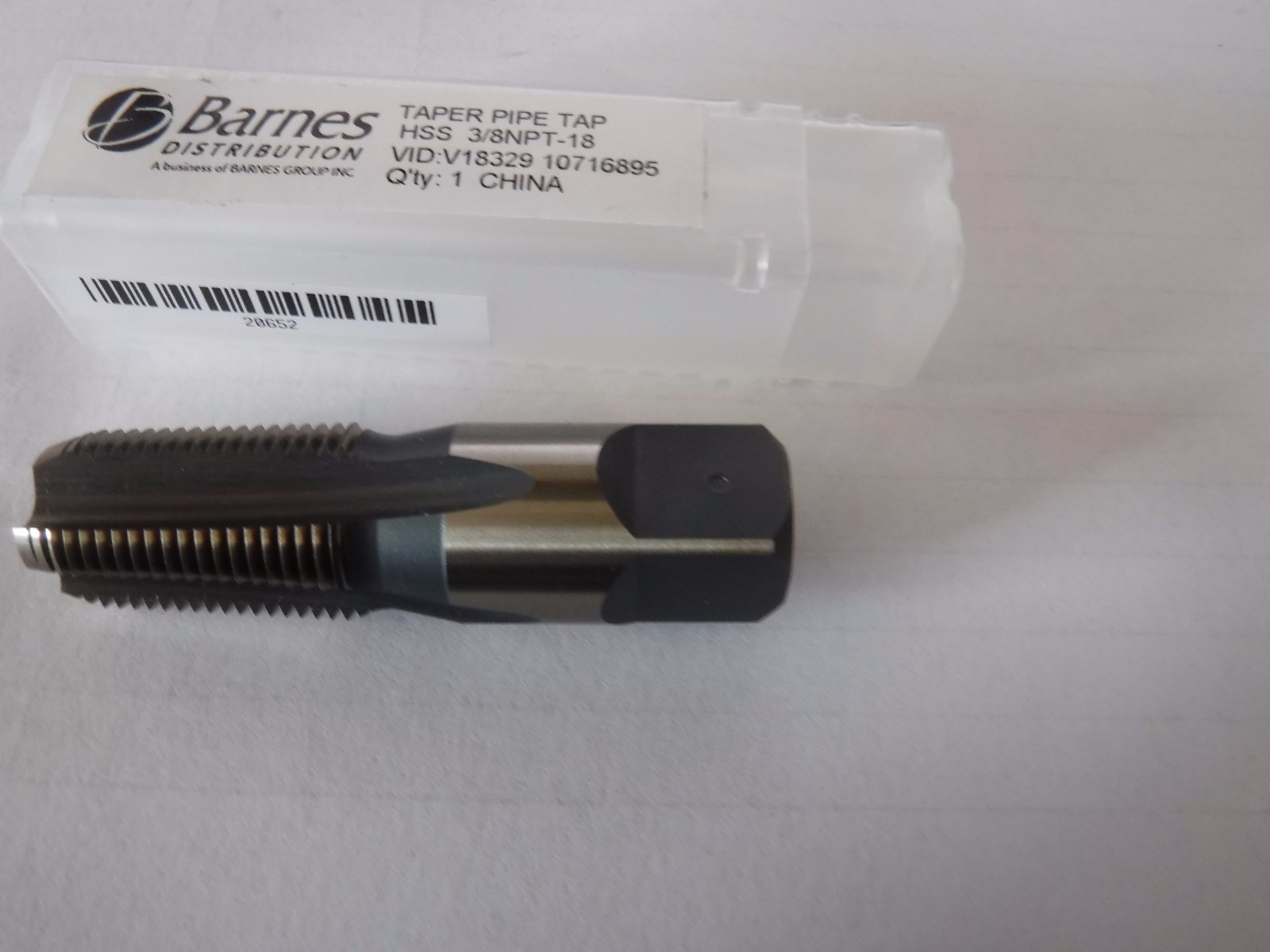 Taper Pipe Tap HSS 3/8 NPT – 18 (T)