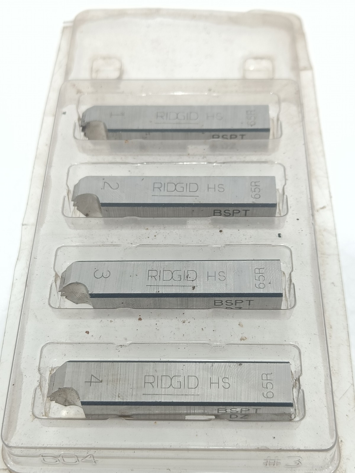 RIDGID 38100 65R BSPT PIPE THREADING DIES SET HS STEEL FOR 65 R DIE HEAD USA NEW